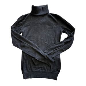 Ralph Lauren Collection Charcoal Grey Cashmere Turtleneck Sweater Size XS Purple